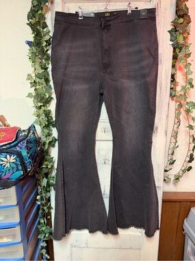 Lucky & Blessed Black Washed Flare Jeans